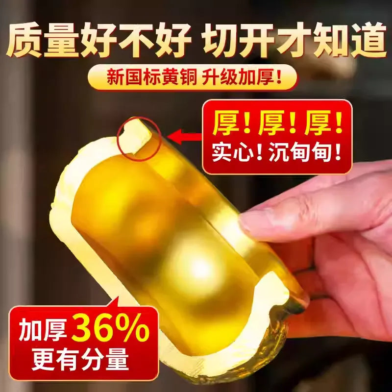 Feng Shui Brass Wealth Bowl|Prosperity Treasure Pot