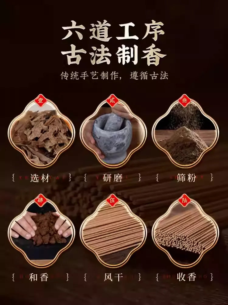 Authentic Natural Pine Resin Incense Sticks – Prosperity & Purification Aromatherapy, with Free Incense Cones – Premium Home Spiritual Incense